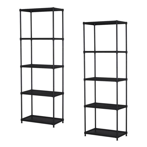 2営業日で発送 エイ アイ エス AIS エキスパンドラック5段×2個セット EPR-6018BK×2pcs BK