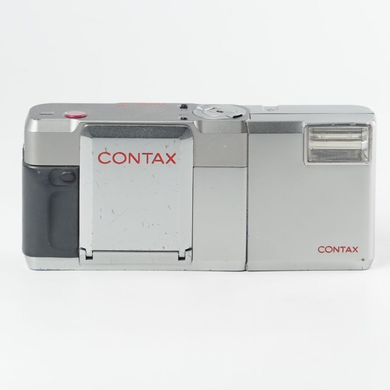 CONTAX T シルバー Sonnar 38mm f2.8 T ゾナー T14 ストロボ付 コンタックス コンパクトカメラ 初代