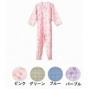 【新品・3営業日で発送】フットマーク 介護つなぎ服(前開き) Lサイズ ／ 403420 L グリーン