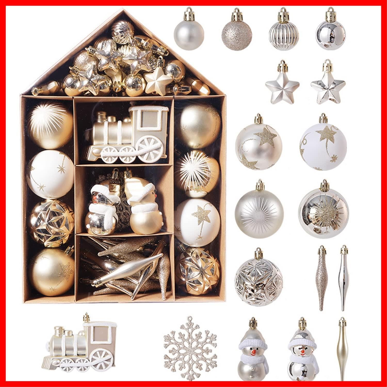 【人気商品】(36点セット クリスマスアクセサリー ボール 6cm) ボール キラキラ 用小物 ホームデコ 喫茶店 部屋 店舗 おしゃれ デコレーション ツリー 36個 北欧 豪華 ボールオーナメント 飾り 