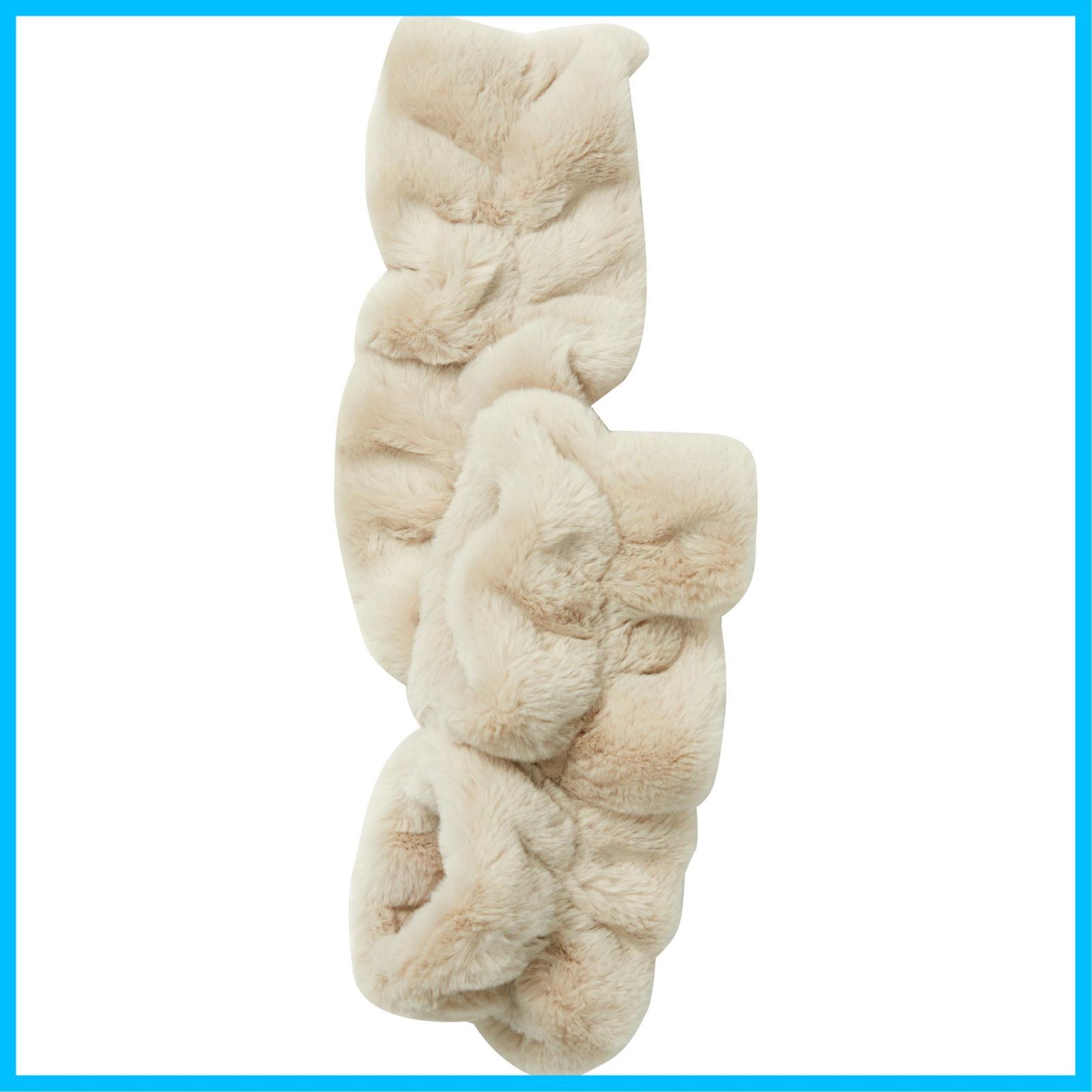 数量 マフラー レディース フェイクファー ネックウォーマー 柔らかい 洗える 防寒 ムーンバット 通すだけ シャーリング 24-906-76176