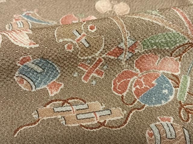 平和屋着物○十日町老舗ブランド 吉澤友禅 吾妻徳穂 訪問着 宝尽くし文