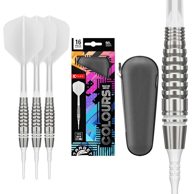 TARGET ターゲット COLOURS GEN4 WHITE 90% 19G 2BA SOFT TIP DARTS ズ ホワイト ソフトティップダーツ 1