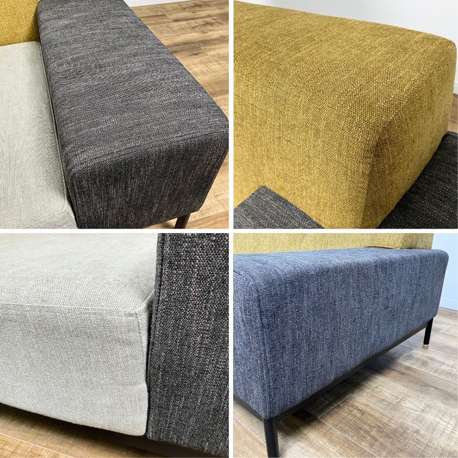 TET 2.5人掛け＋オットマン付 ソファ グレー/ブラック Tet&Tot Tet 2.5