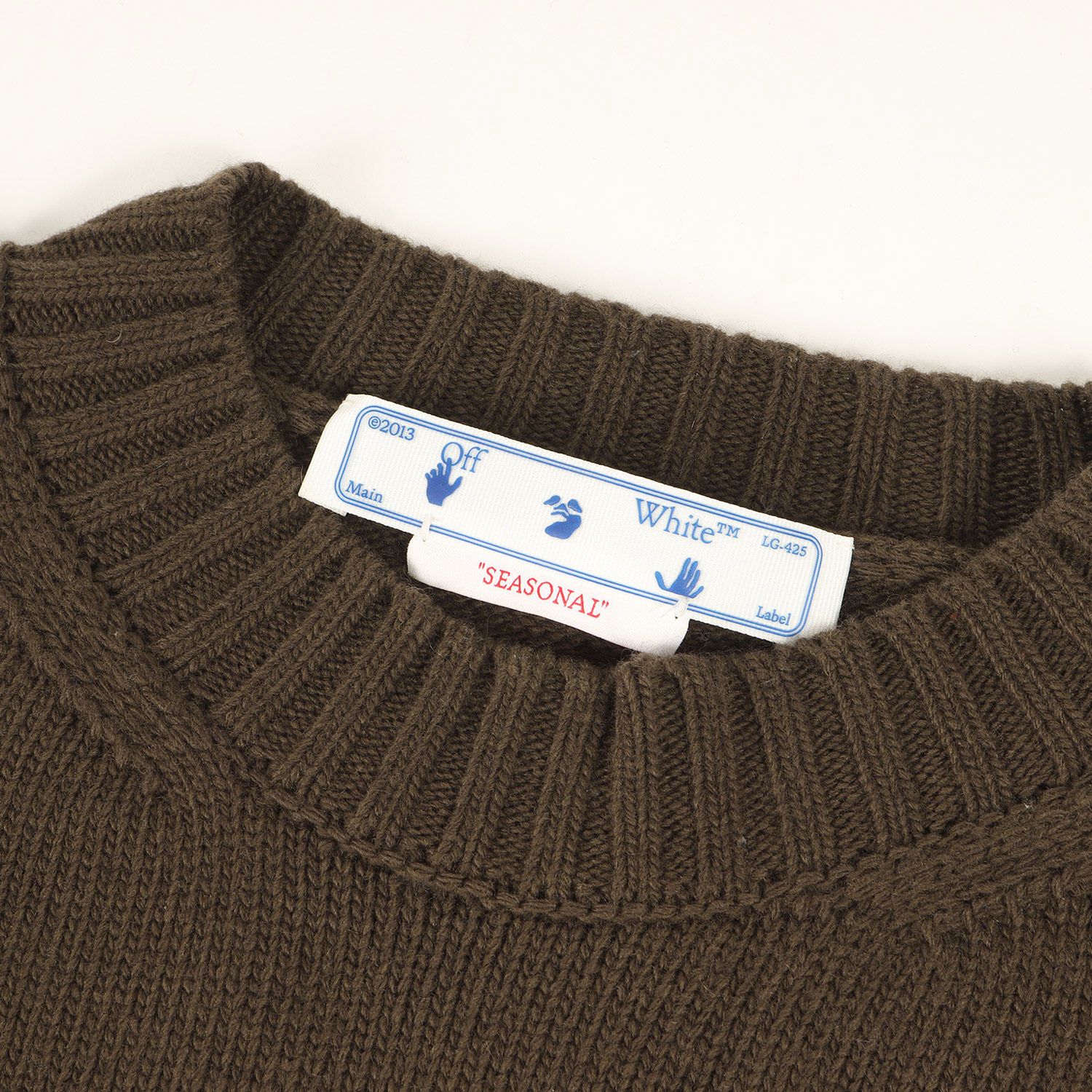 OFF-WHITE オフホワイト ニット カーキ ブラック サイズ:S | 22SS  