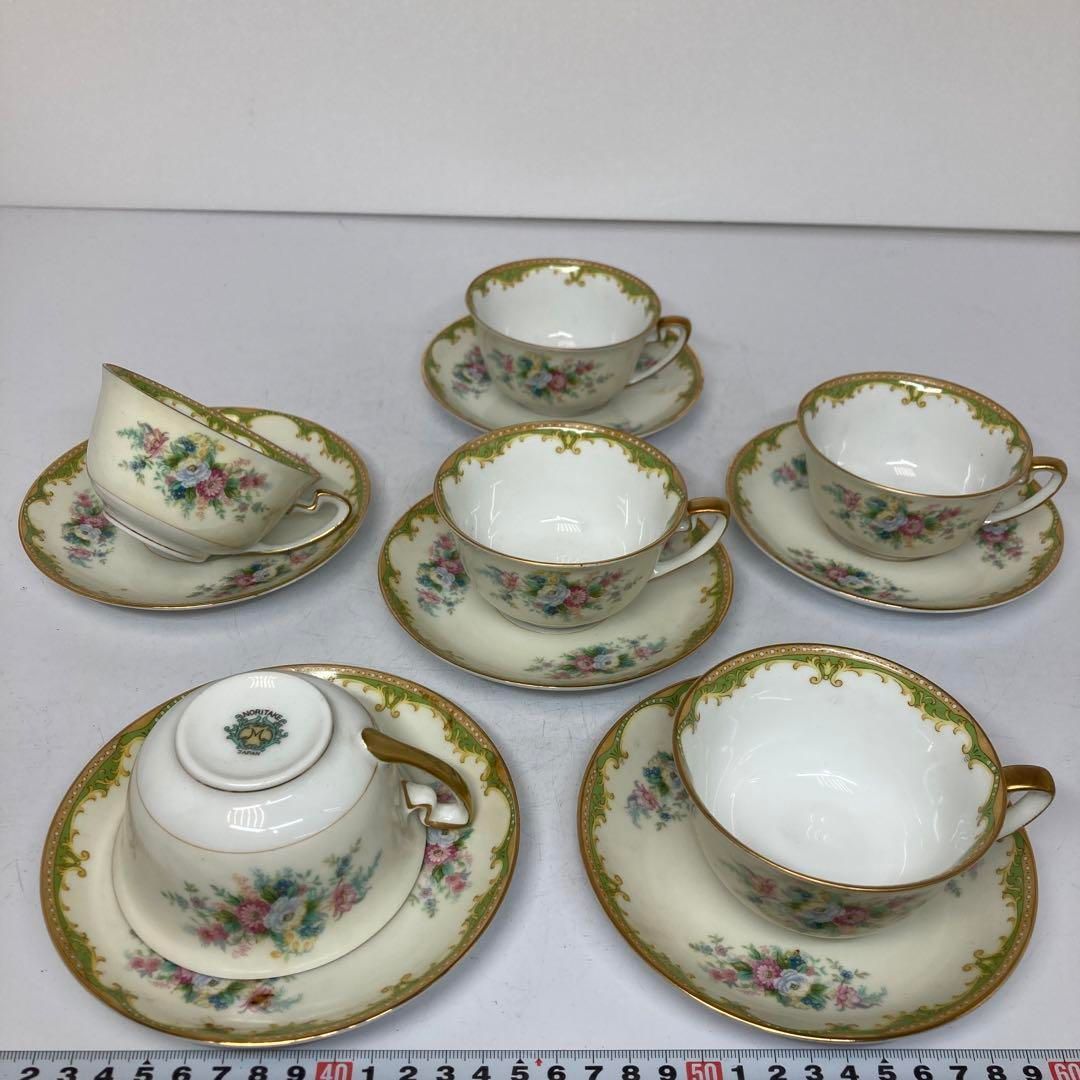 ノリタケ カップ＆ソーサー6客 直径10.9 13.8cm 東H5-0527