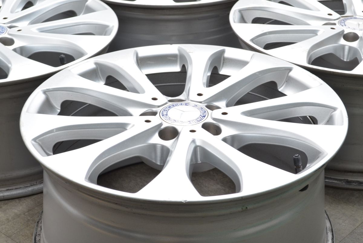 スタッドレス用などに ベンツ W213 Eクラス 純正 18in 8J 43 PCD112 4本 品番 A2134011100 ノーマル戻し W205 Cクラス 流用