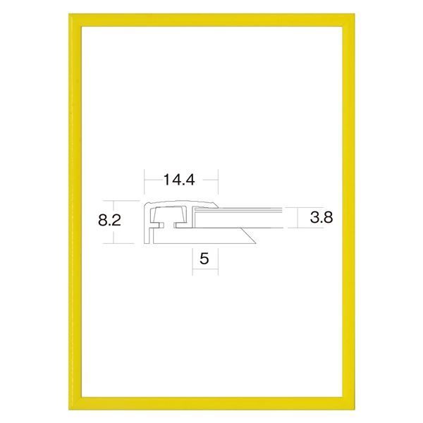 大額 アルミ額 かる！ フレームカラーズ（5015） B1 イエロー 【1050
