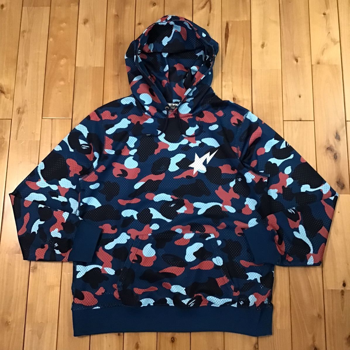 トップスbape マルチカモ S パーカー a bathing ape エイプ ベイプ