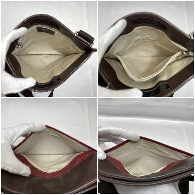 サルヴァトーレ フェラガモ ショルダーバッグ ボルドー ブラウン