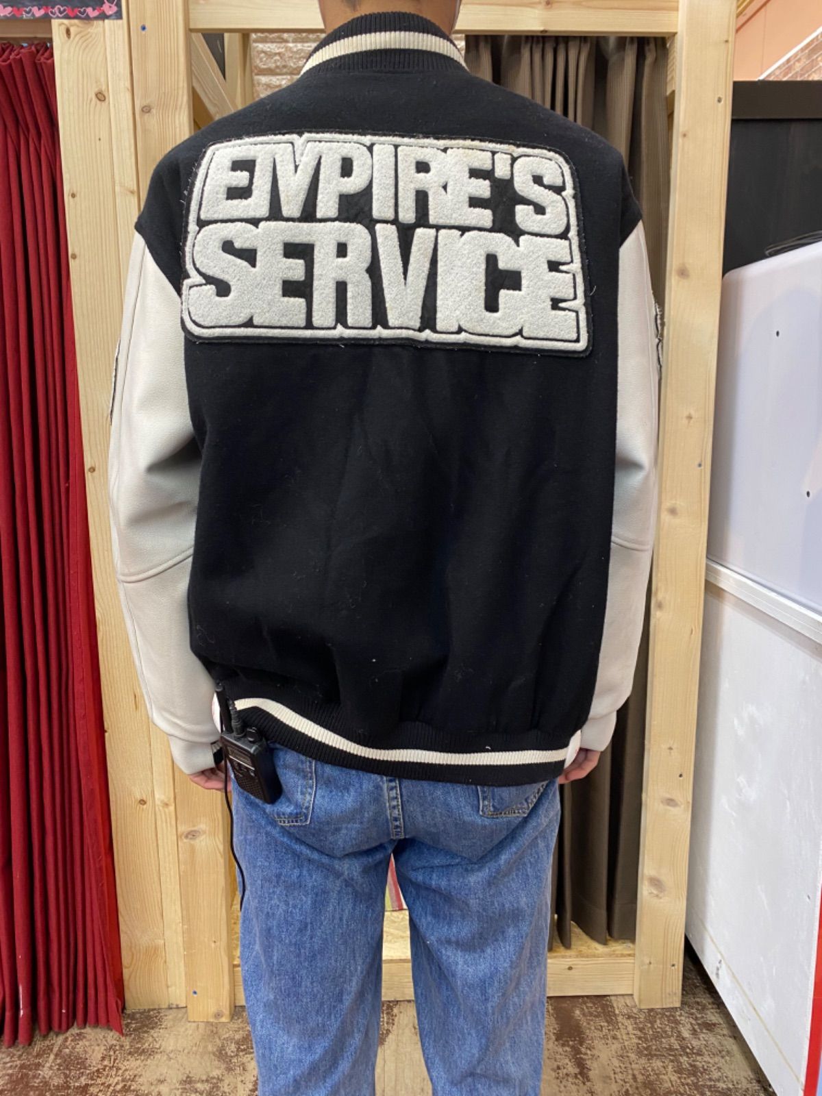 美しい 希少】WTAPS EMPIRE'S SERVICES アームレザースタジャン