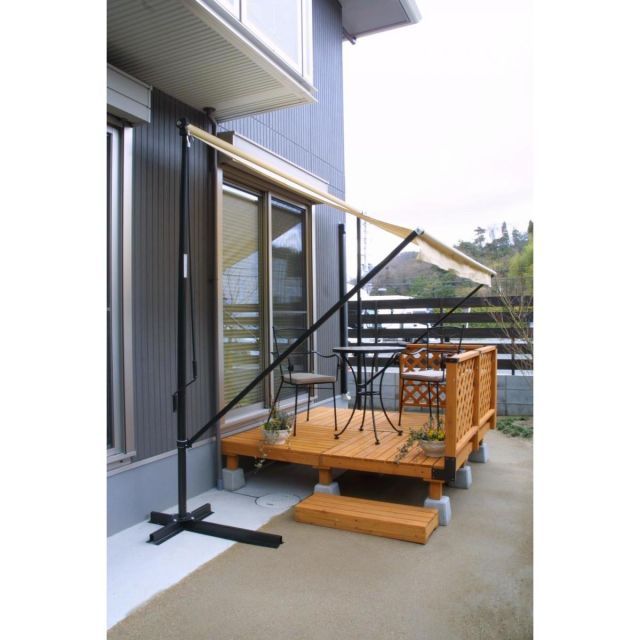 タカショー システムデッキ 1.0坪 ナチュラル SDW-N10 約幅1870x奥行1870x高さ950mm 天然木 組立品 ウッドデッキ