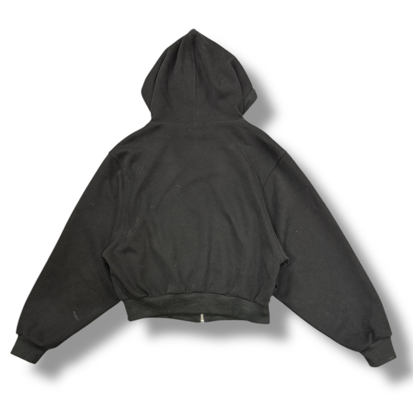 Rosen Kreuz】layered crop double zip up