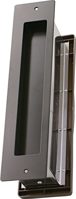 【新品・3営業日で発送】水上金属 No.3000ポスト　タテ型　内フタ付気密型　真壁　黒「ケース販売・」　【001-5936-1】【入数:4】