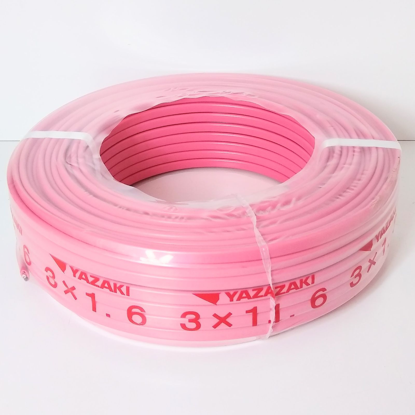 X04566 矢崎電線 VVF PbF 3×1.6㎜ 赤 黒白赤 電線 建築資材 電気工事 ケーブル HRDEVELOPMENT_JP