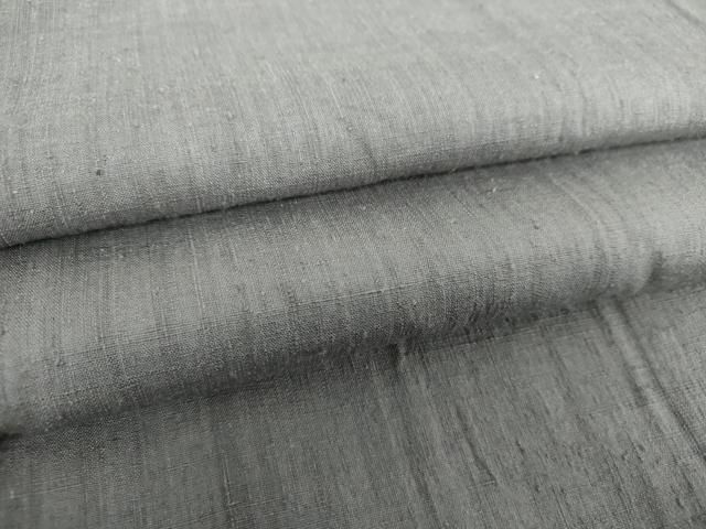 平和屋着物●本場結城紬　重要無形文化財　色無地　鼠色　そごう扱い　正絹　逸品　DAAS3460ps 平和屋着物○本場結城紬 重要無形文化財 色無地 鼠色 そごう扱い 正絹