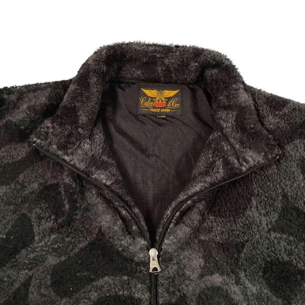 caleeアウター　フリース・ナイロン ジャケット CALEE 「NYLON RIP FLEECE TRACK TYPE JACKET ＜SNAKE PATTERN