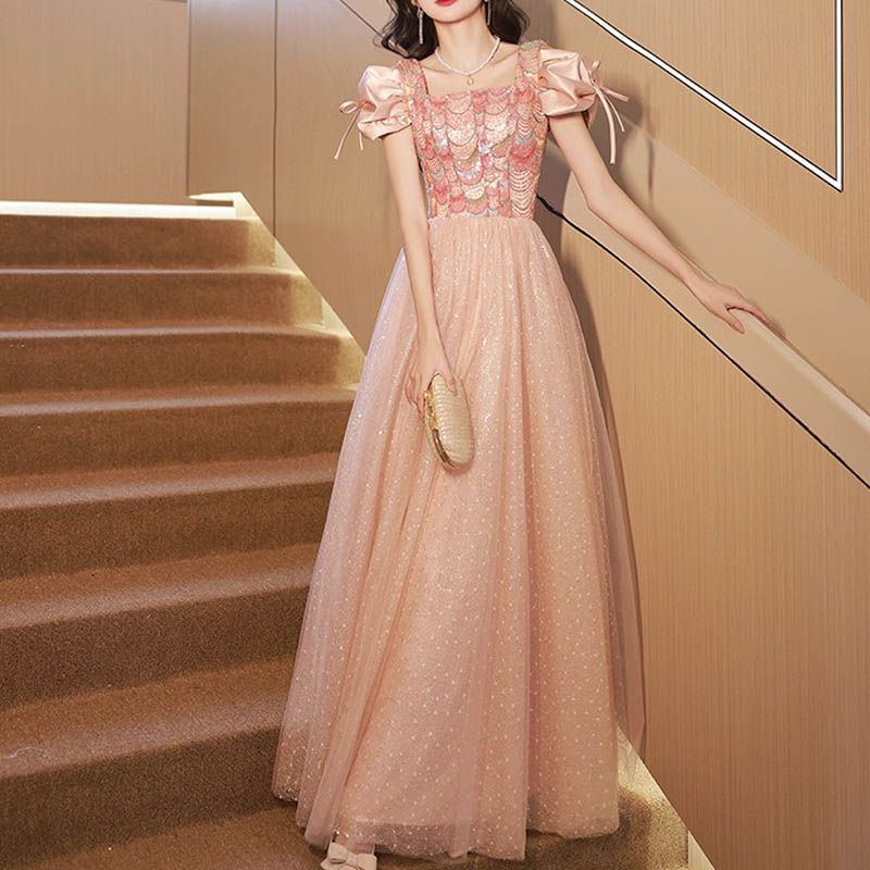 カラードレス ファスナー 花柄 パーティードレス ロングドレス 結婚式