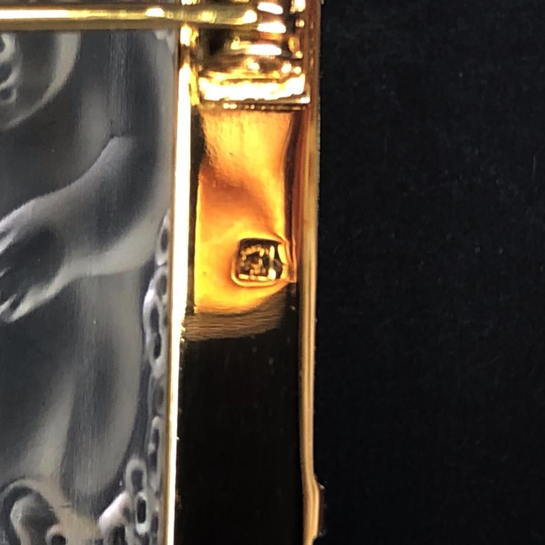 美品】LALIQUE ラリック／ブローチ アンファンエンジェル／クリスタル