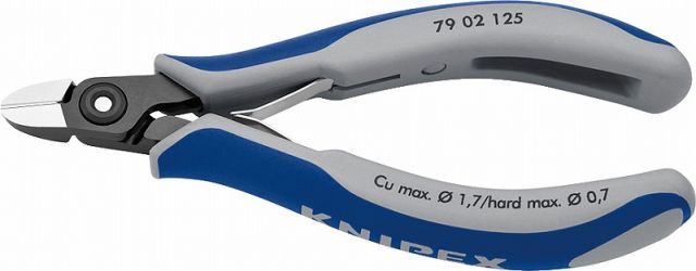 クニペックス KNIPEX エレクトロニクスニッパー125mmラウンドヘッド7902-125