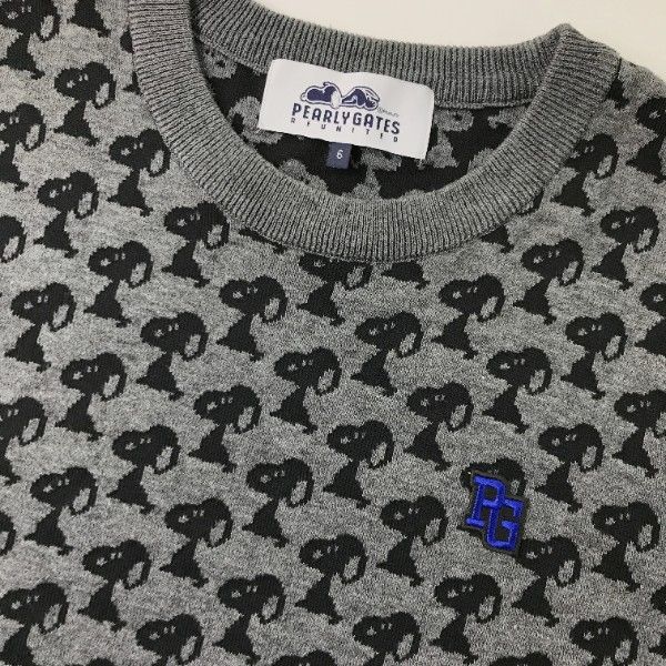 PEARLY GATES パーリーゲイツ ×PEANUTS ウール混 ニットセーター