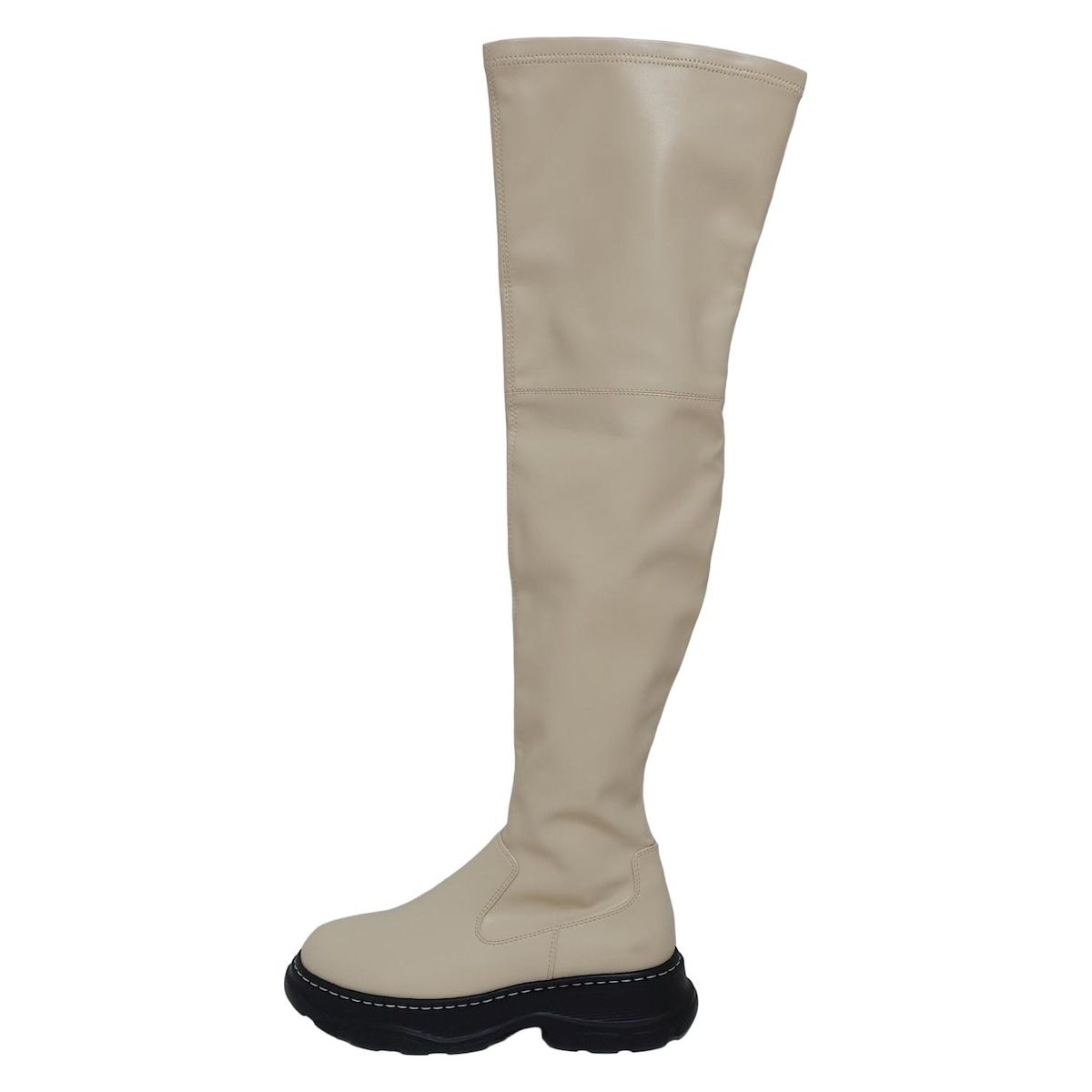 COEL コエル ロングブーツ レディース - アイボリー レザー