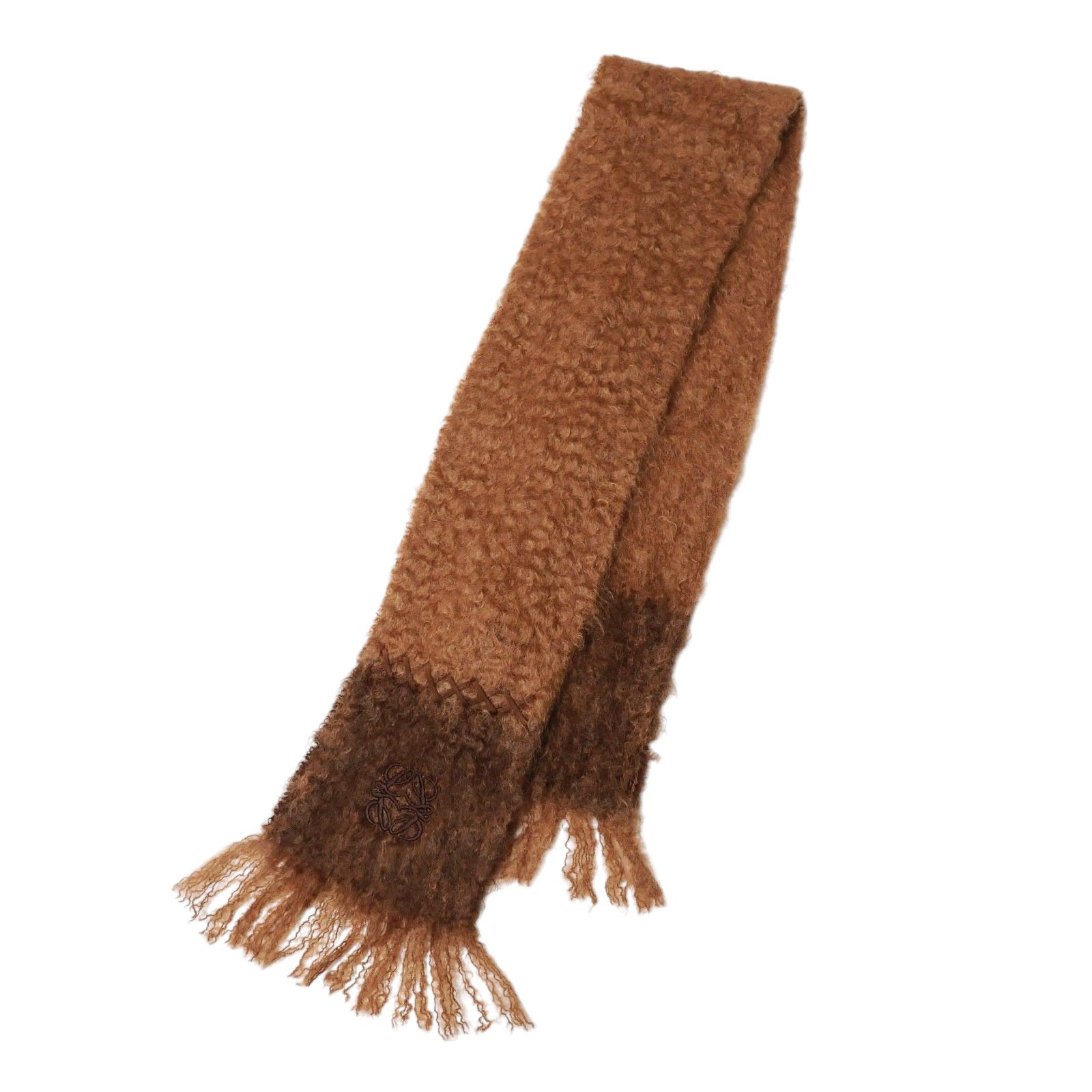 LOEWE ロエベ モヘア マフラー アナグラム刺繍 スペイン製 LOEWE ロエベ モヘア マフラー アナグラム刺繍 スペイン製