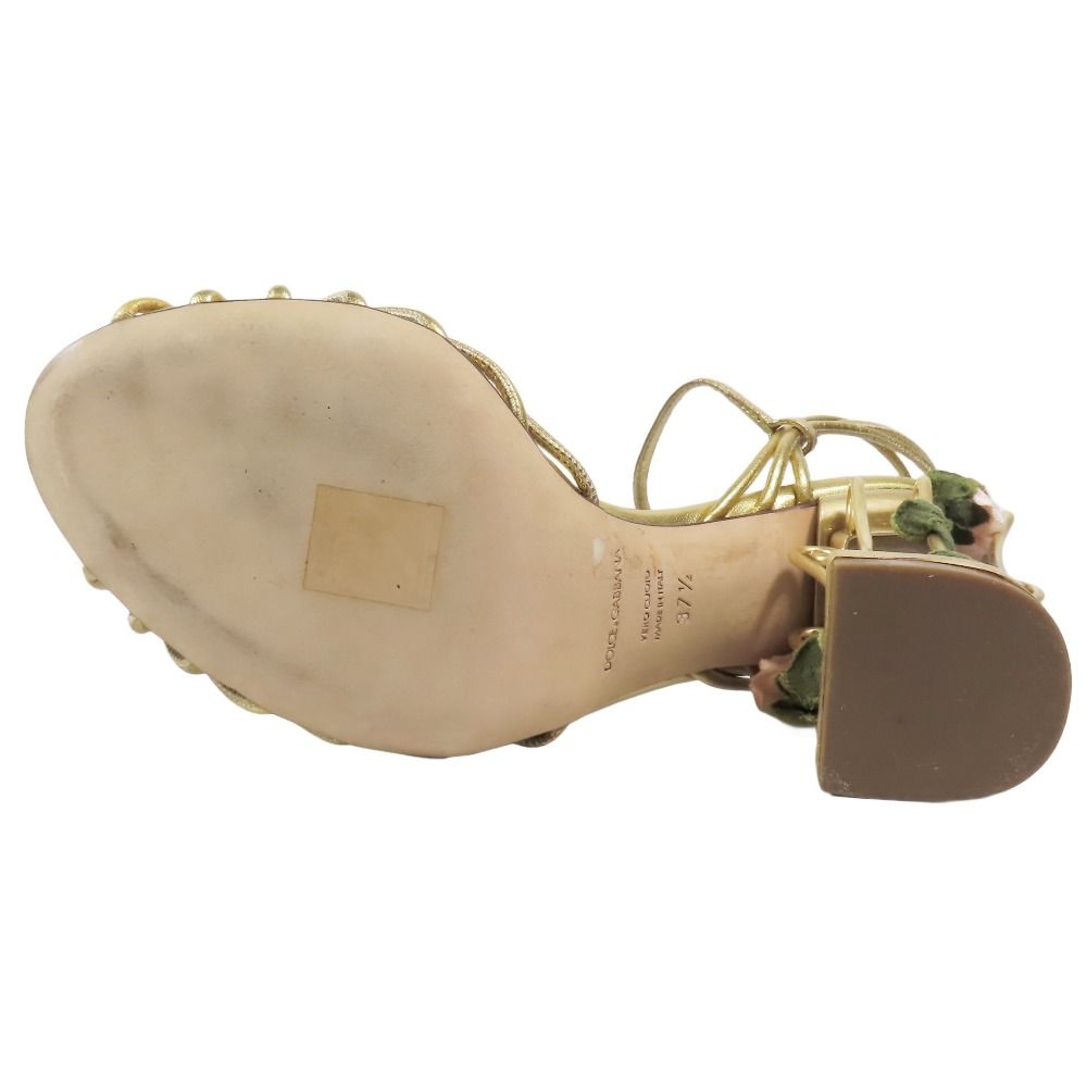 Dolce & Gabbana ローズ アンクル ストラップ サンダル イエロー DOLCE&GABBANA - 未使用 13aw DOLCE&GABBANA ドルチェ