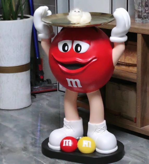 M&M's エムアンドエムズ レッド 赤 サイドテーブル 大型フィギュア