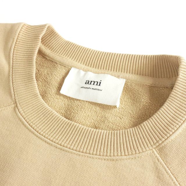 良品　ami ベージュ スウェット トレーナー ベージュ系 M AMI PARIS(アミ パリス) スウェット・トレーナー