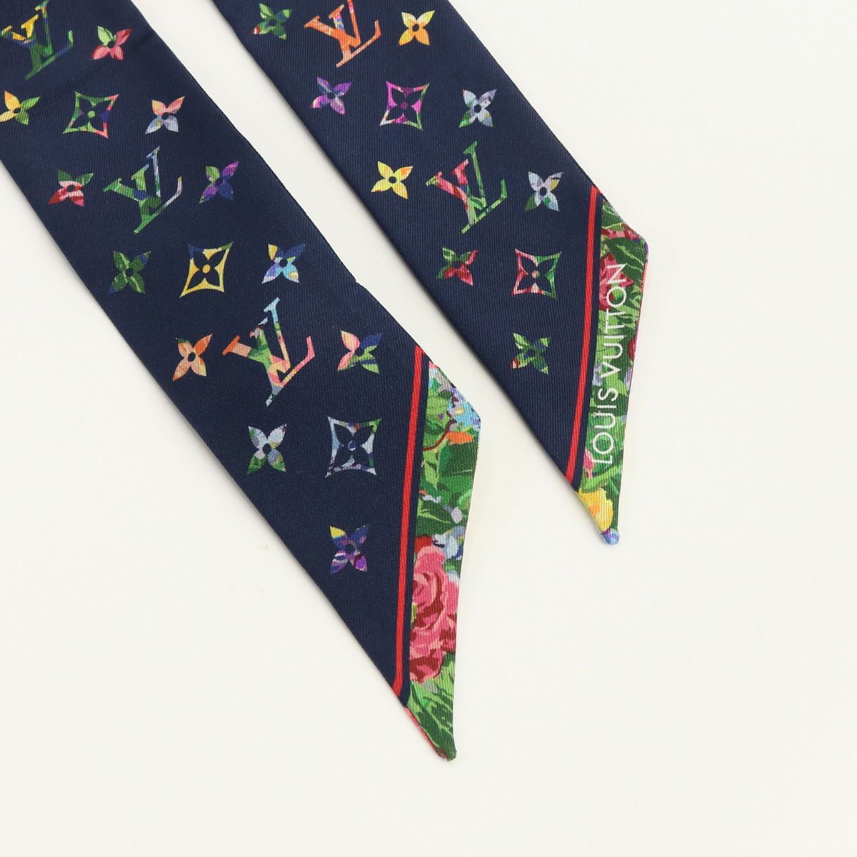 LOUIS VUITTON バンドー スカーフ ガーデン ネイビー LOUIS VUITTON ルイヴィトン バンドーBB LVガーデン M77904
