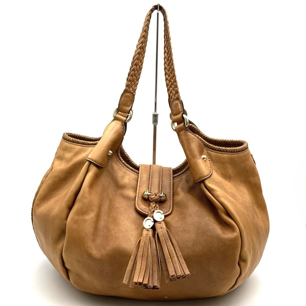 GUCCI グッチ 257029 ショルダーバッグ トートバッグ ブラウン タッセル レザー レディース メンズ ファッション プレゼント