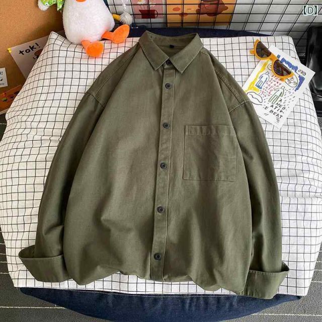 [3XL ]秋冬 コーデ メンズ  服 シンプル ファッション オシャレ 大人 かっこいい 大きいサイズ ストリート 紳士服  インナー 長袖 シャツ ハイエンド 無地 カジュアル ジャケット