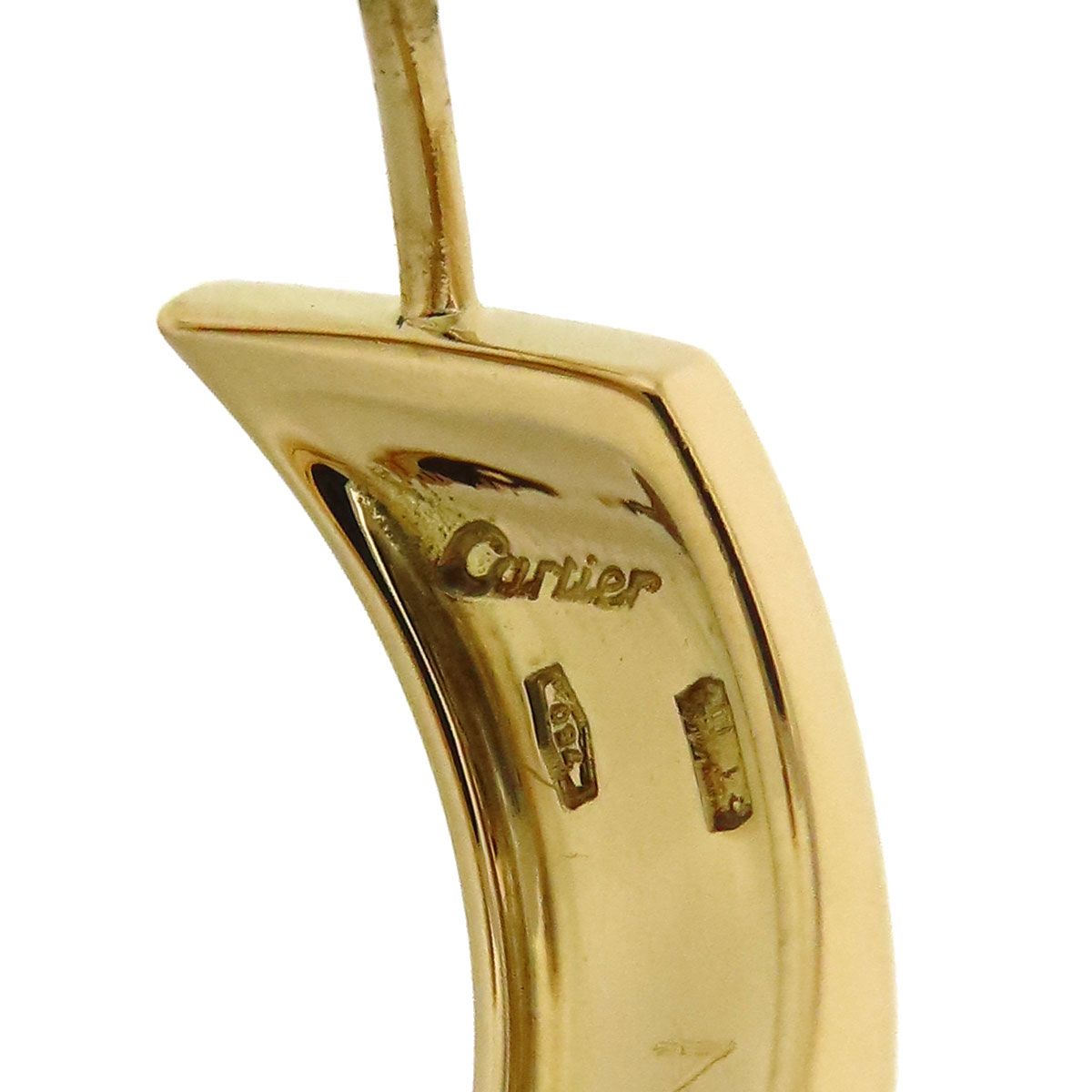 【美品】 Cartier Au750 フープ　ピアス ミニラブ Cartier - カルティエ Cartier ミニラブ フープ ピアス シルバー