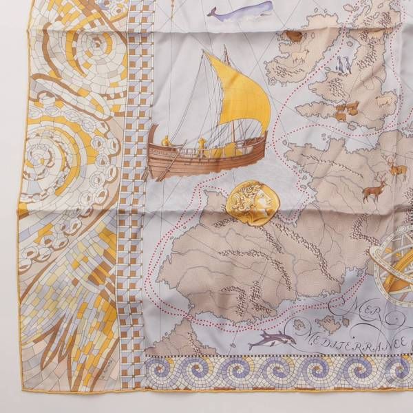 エルメス カレ90 Le Voyage De Pytheas ピュテアスの航海 楽天市場】未使用品 Hermes エルメス カレ90 Le Voyage De