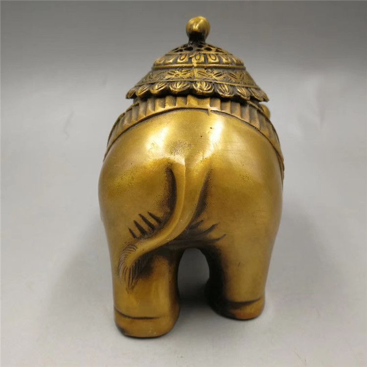 新品未使用香炉 純銅象 鎮宅辟邪 開運風水 招財 銅器 銅製品 置物