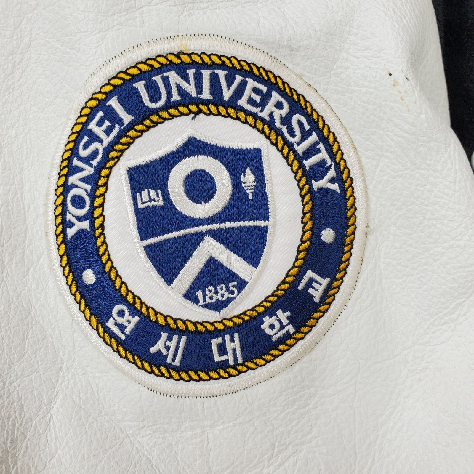 韓国 延世大学 スタジャン YONSEI aespa カリナ メルトンジャケット 黒