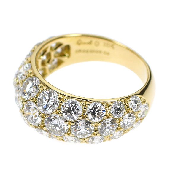 ギメル K18YG ダイヤモンド リング 3.012ct ハニカム