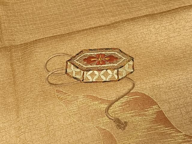 平和屋着物□訪問着 刺繍 花鳥文 暈し染め 金彩 正絹 逸品 未