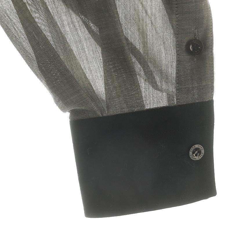 HYKE W/P VOILE BIB FRONT SHIRT GRAYサイズ1 HYKE W/P VOILE BIB FRONT SHIRT GRAYサイズ1
