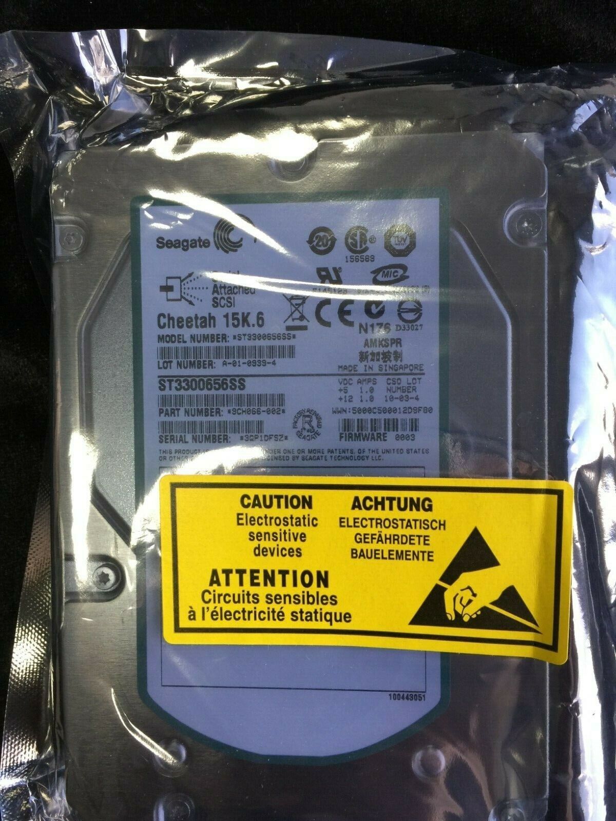 Hard drive Cheetah 300GB SAS 15K.6   - UK Dispatch computer