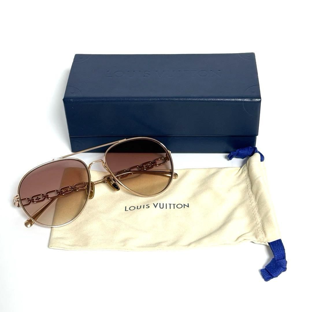定価10万】ルイヴィトン レディース サングラス マイLVチェーン