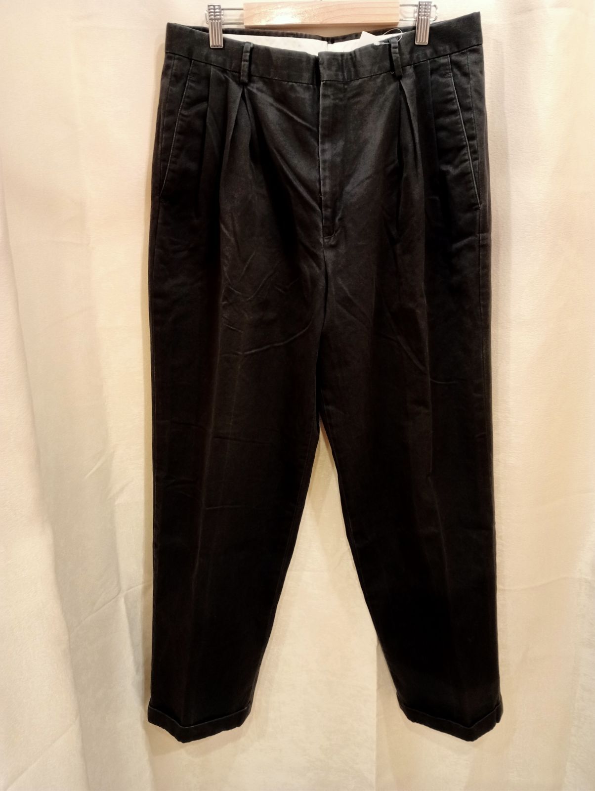 【USED/古着】DOCKERS DRESS SLACKS ドレススラックス コットンパンツ ドッカーズ チャコールグレー ダブル