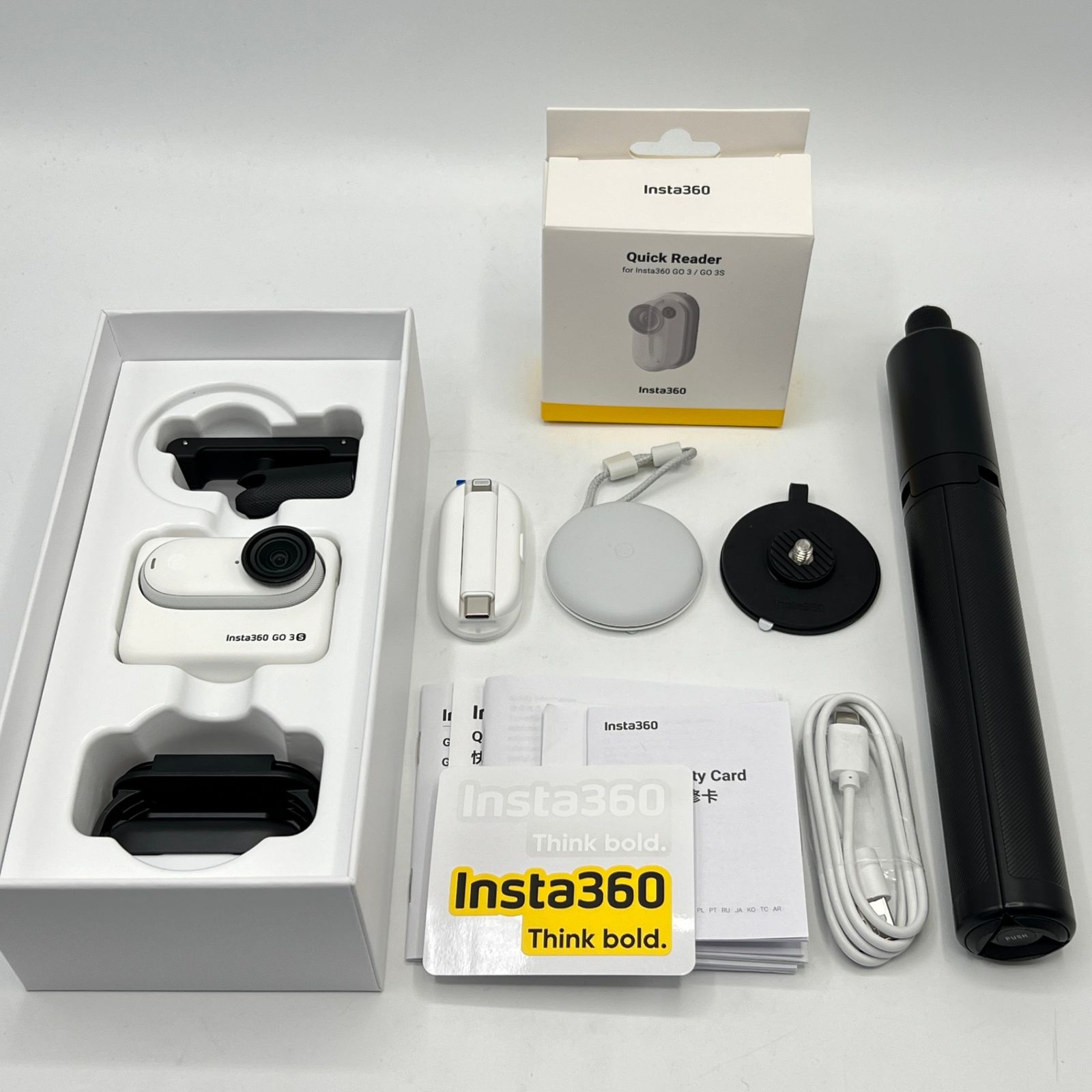 Insta360 GO 3S 128GB CINSAATA_GO3S04 見えない自撮り棒付き アークティックホワイト アクションカメラ インスタ ゴー 本体