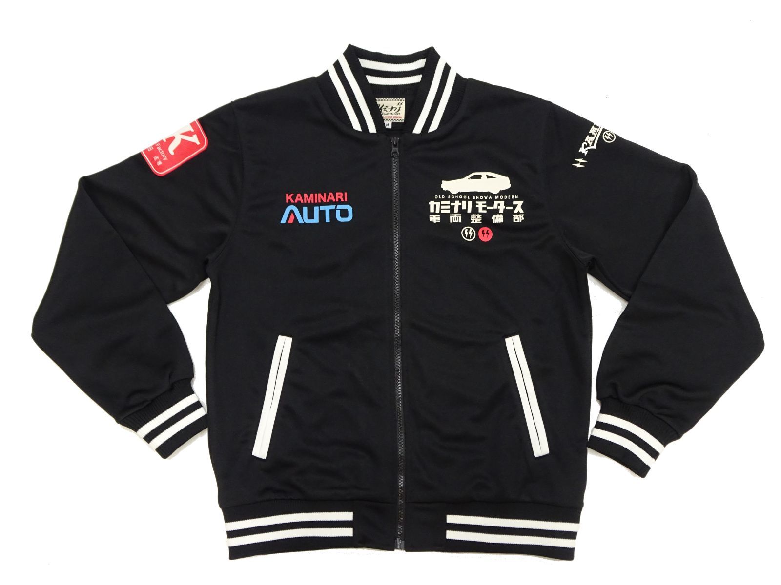 カミナリ ジャージ エフ商会 カミナリモータース ハチロク パンダトレノ トラックジャケット KJS-1700 ブラック