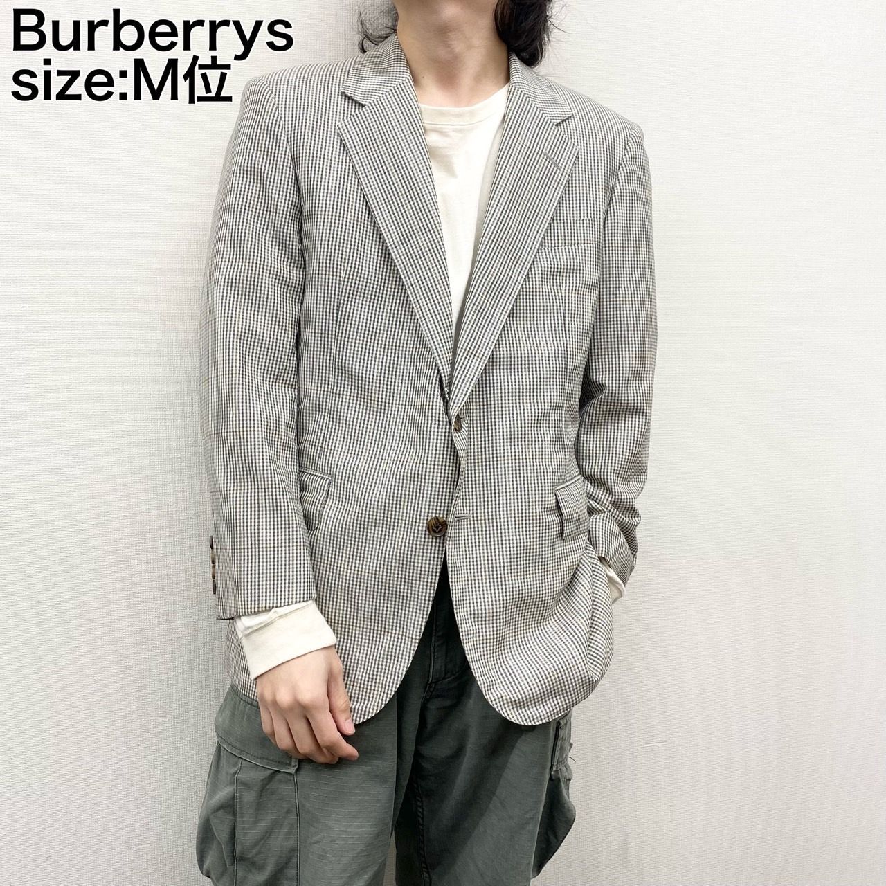 バーバリー Burberrys ウール×シルク テーラードジャケット ブレザー