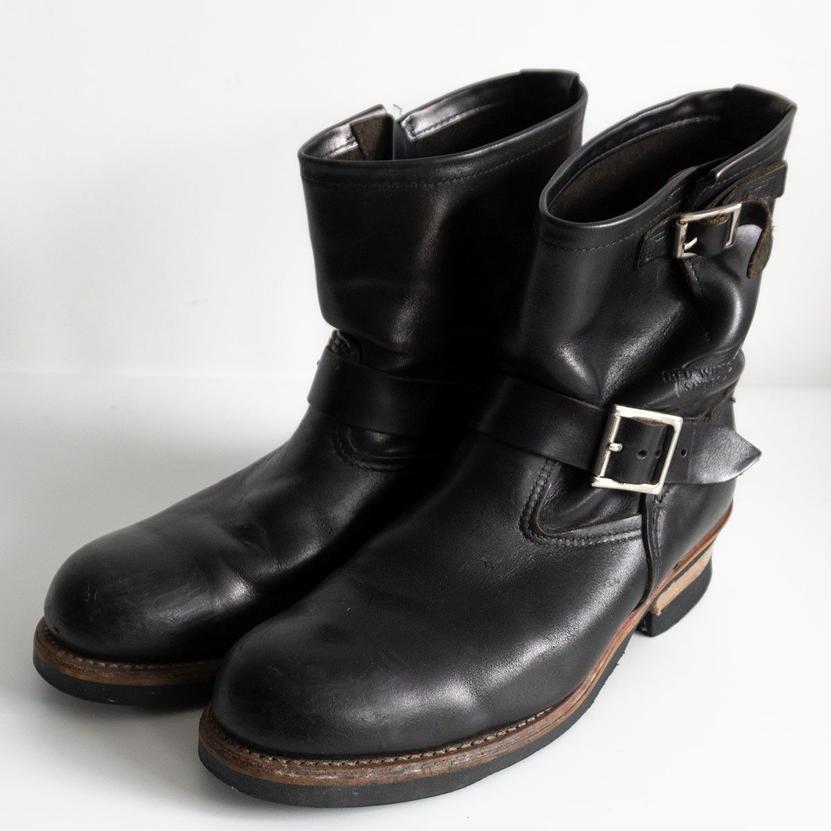 08年製 REDWING 2973 ショート エンジニアブーツ US9D レッドウィング ブラック 25100266