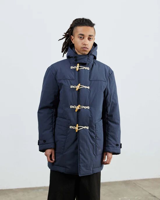 ARMY TWILL アーミーツイル COTTON NYLON DUFFEL COAT BLACK コットンナイロン ダッフルコート イギリス軍 中綿 KANDAIZUMI_COM