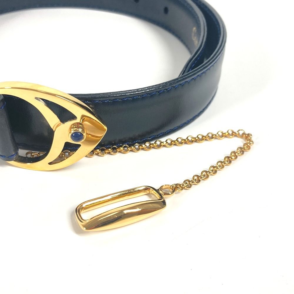 CARTIER カルティエ ベルト サファイアライン レザー ダーク