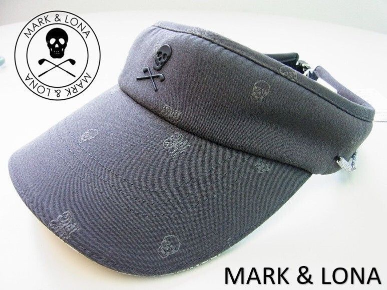 正規品 MARK-LONA マーク-ロナ Enigma Sunvisor スカルドットアイアンスカルロゴサンバイザー MLF-3A-FC08 チャコール濃灰 本物保証